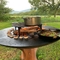 ISO9001 Corten Steel Fire Bowl Garden Camping Barbekyu Panggangan OEM ODM