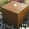ISO9001 Corten Steel Cascade Cubic Block Fitur Air Mengambang